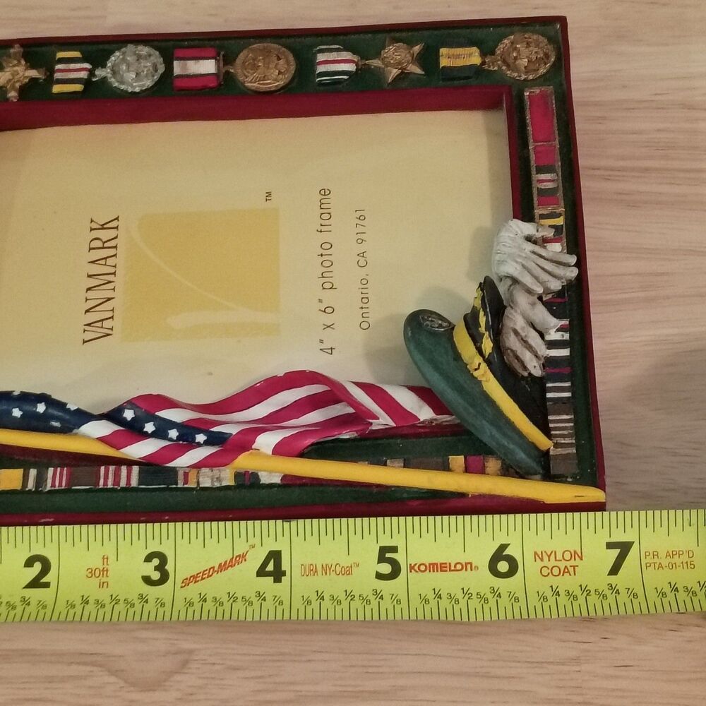 Vintage 1998 Vanmark American Hero's United States Army 4x6 Photo Frame Resin 3D - Picture 9 of 9